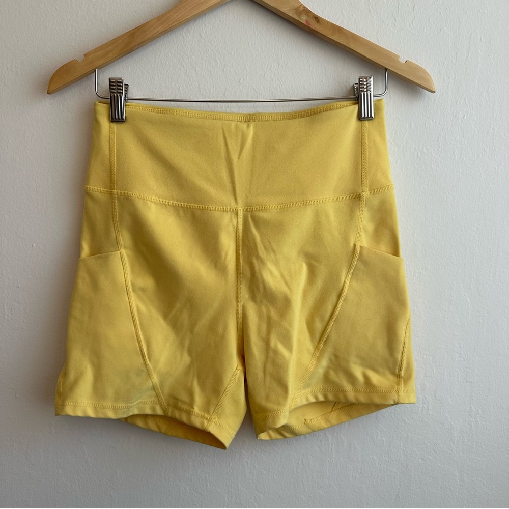 Yellow Women's Biker Shorts